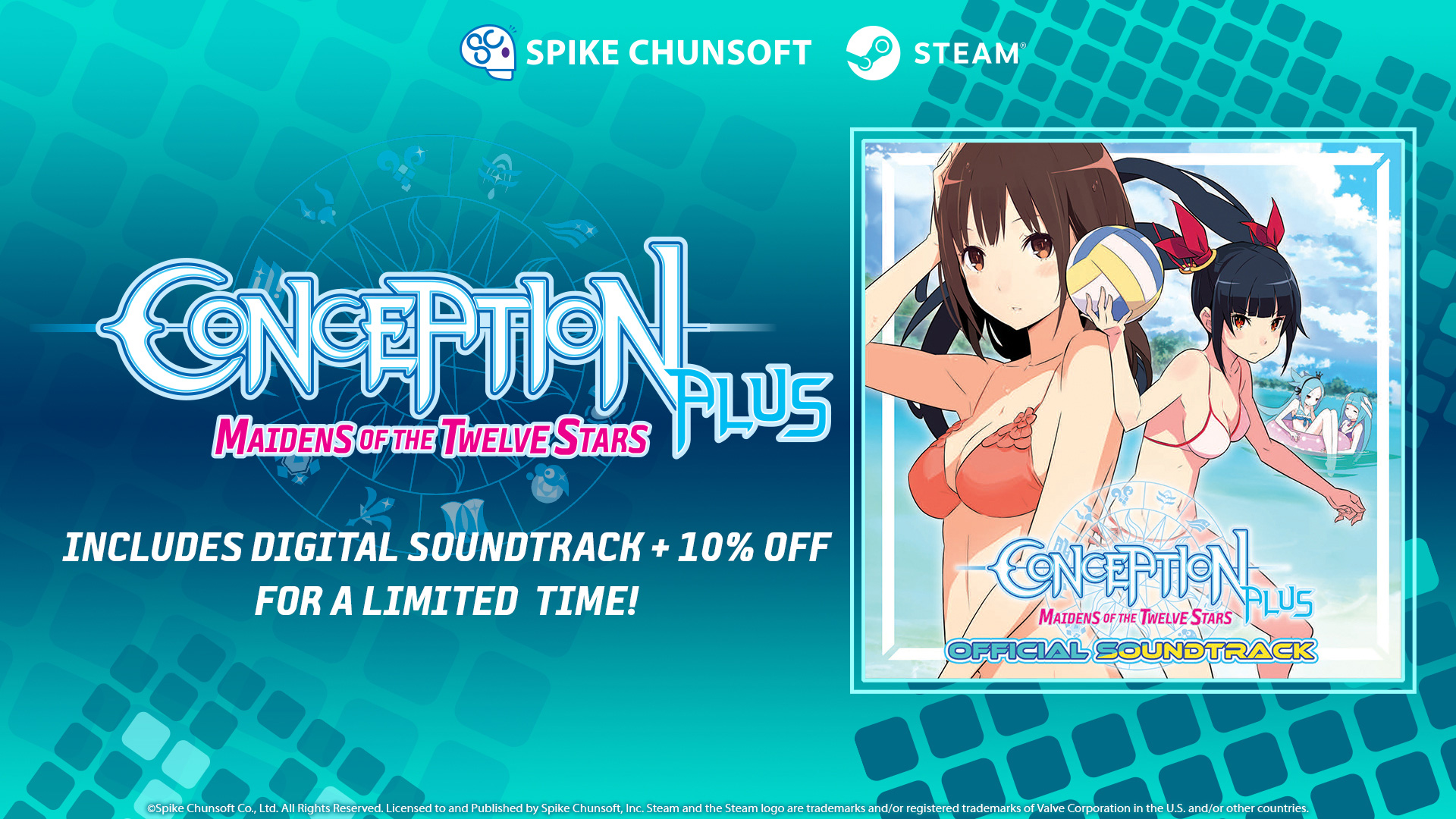 Conception PLUS: Maidens of the Twelve Stars. Includes digital soundtrack + 10% off for a limited time!