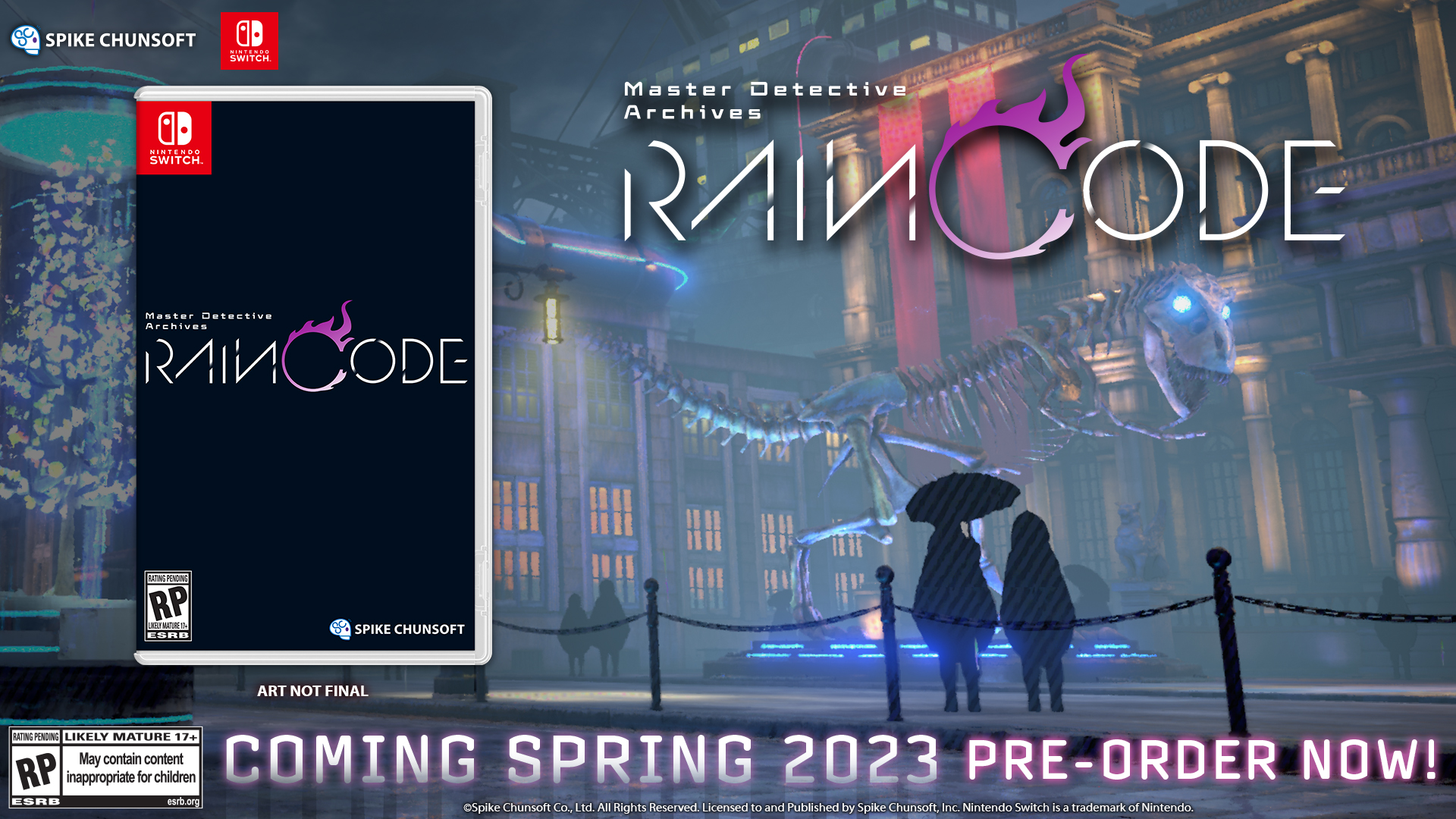 Master Detective Archives: RAIN CODE Chunsoft Mysteriful Limited Spike - Open Switch™ Nintendo Edition for Pre-Orders Details Revealed. Today